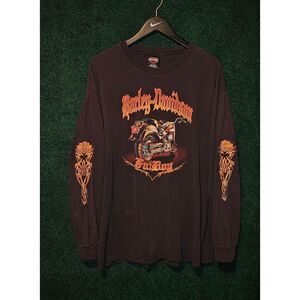 Vintage Harley Davidson flames longsleeve shirt